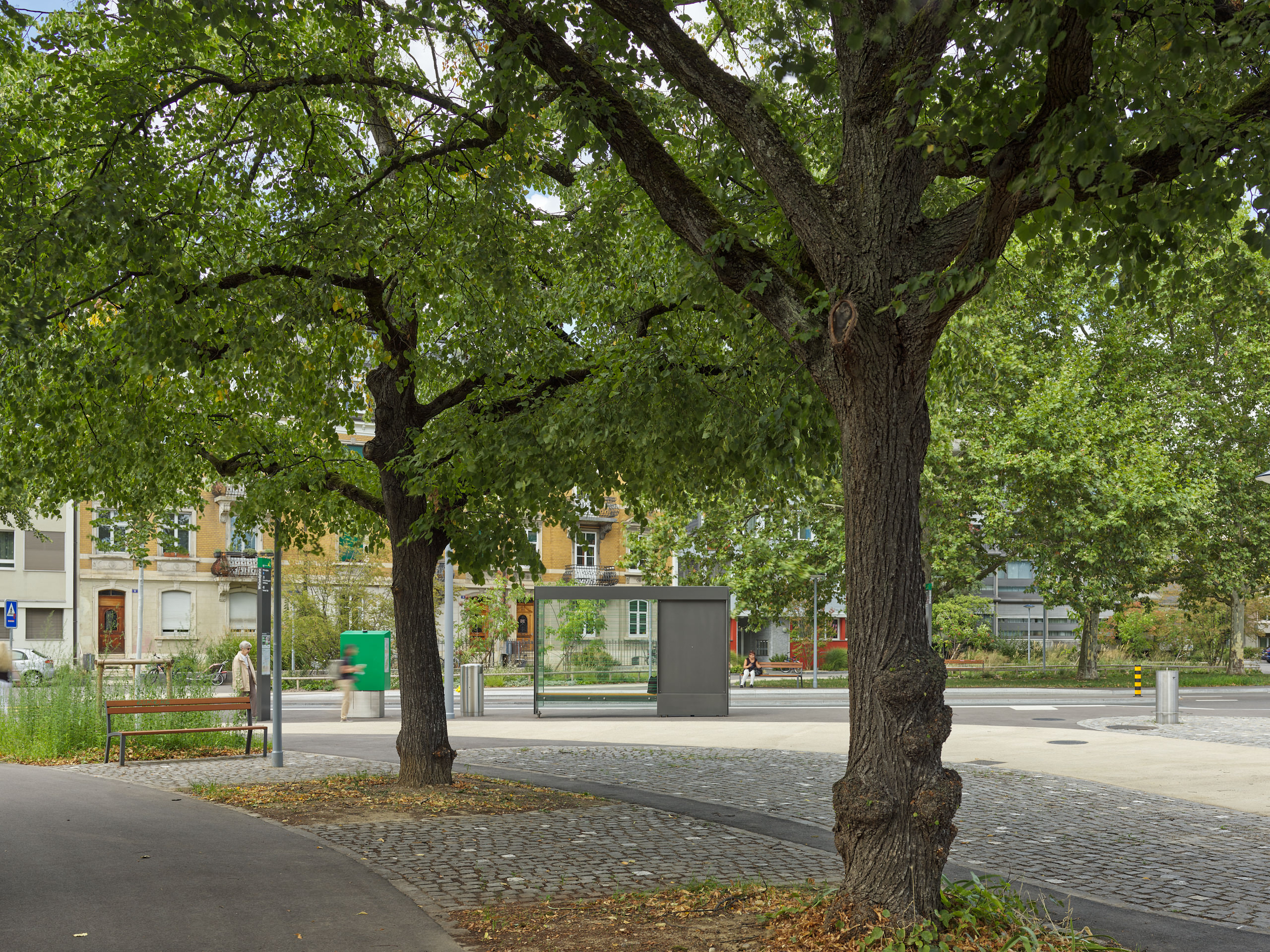 Tiefbauamt Basel · Platzgestaltung Wielandplatz · Aufnahmen 08.2023